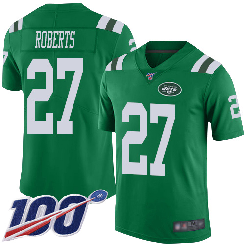 New York Jets Limited Green Youth Darryl Roberts Jersey NFL Football 27 100th Season Rush Vapor Untouchable
